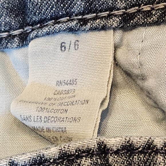 AMERICAN EAGLE Vintage Cuffed Jean Shorts - Sz 6 - Picture 4 of 4